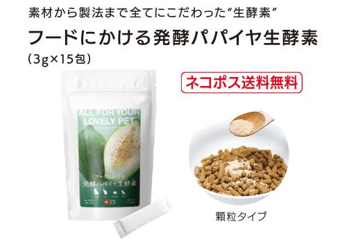 フードにかける発酵パパイヤ生酵素