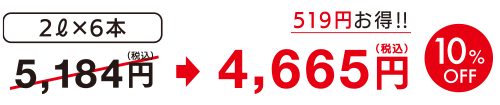 月のしずく 2l × 6本